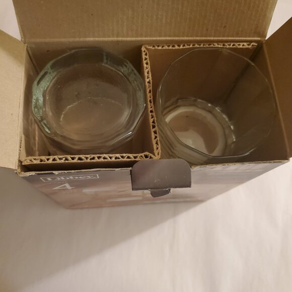 Libbey Drinking Glasses Set of 4 Octagon shaped. Crafted in the USA. - Picture 3 of 7